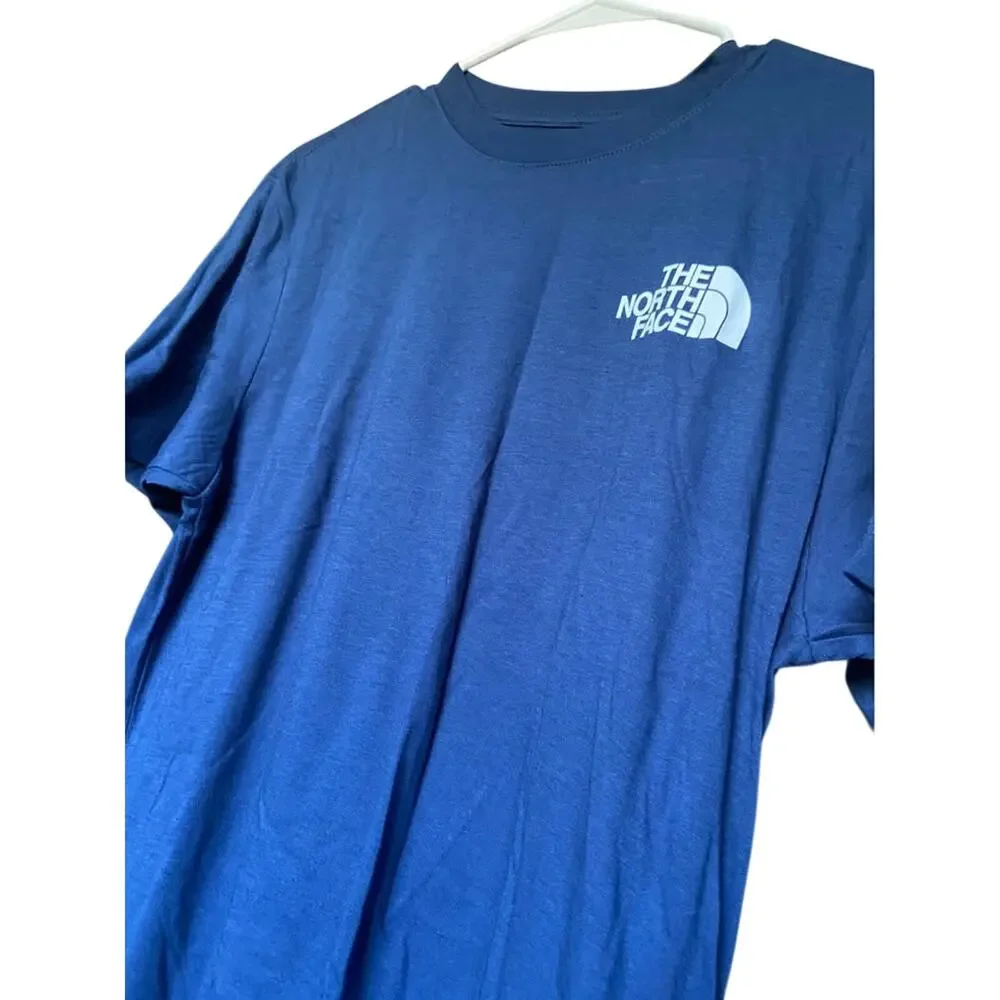 Mens North Face S shirt short sleeve blue